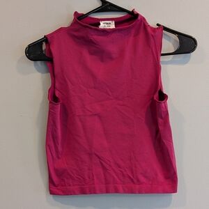 Cotton On Magenta Mock Neck Sleeveless Tank Top Women’s Size M/L Stretchy Fitted